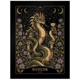 Basilisk, Sternenlicht-Tarot-Kunst Postkarte