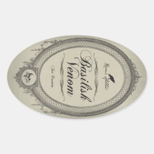 Basilisk Venom Halloween Jar Sticker Étiquette