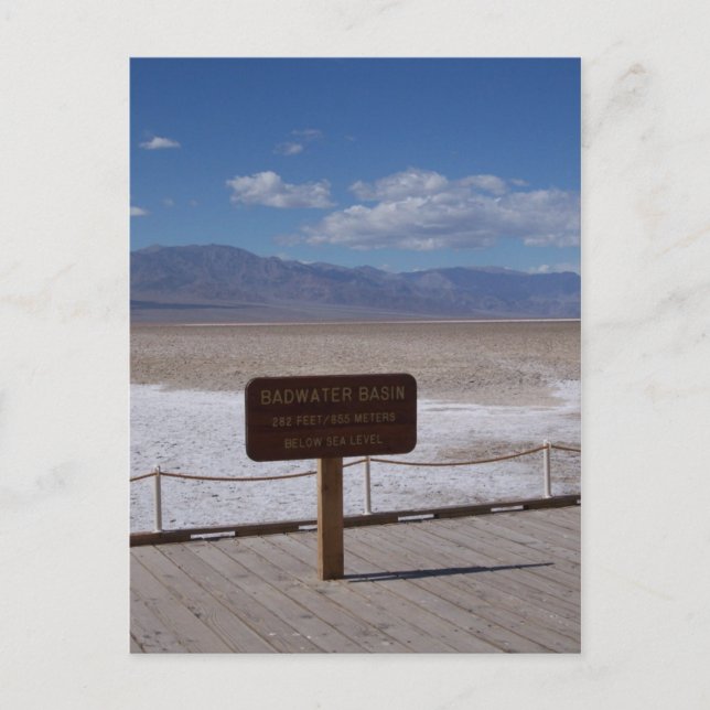 Basin-Schild Postkarte (Vorderseite)