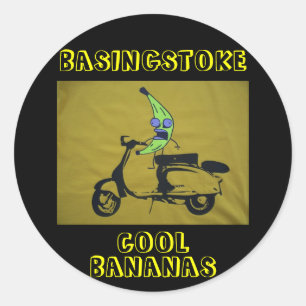 BASINGSTOKE COOL BANANAS RUNDER AUFKLEBER