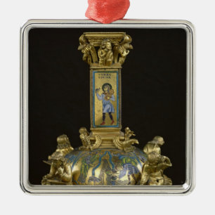 Basis des Kreuzes von St. Bertin Silbernes Ornament
