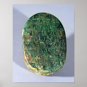 Basis eines Heiratscarabäus von Amenhotep III Poster