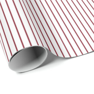 Basisch rote Pinstripe Minimalistische Alles-Geleg Geschenkpapier