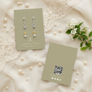 Basisch Smaragdgrün Schmuck Display Logo TMF26 Visitenkarte