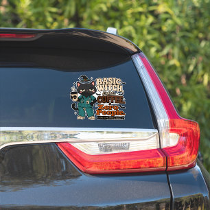 Basische Hexe Extra Kaffee Null Leute Autoaufklebe Aufkleber