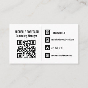 Basisinfos und qr Business Card Visitenkarte