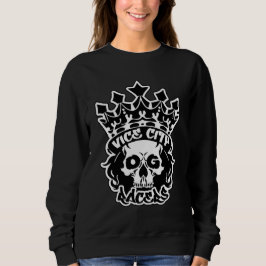 Basisschwenkpullover für Damen mit King Skull Logo Sweatshirt