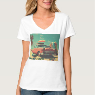 Basist-Shirt mit V-Ausschnitt für Damen T-Shirt
