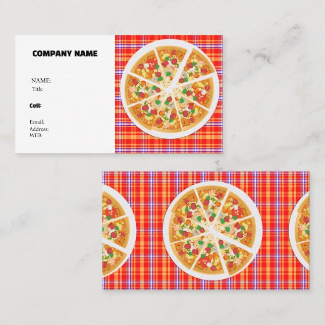 BASISVORLAGENKARTE PIZZA VISITENKARTE (Vorne/Hinten)