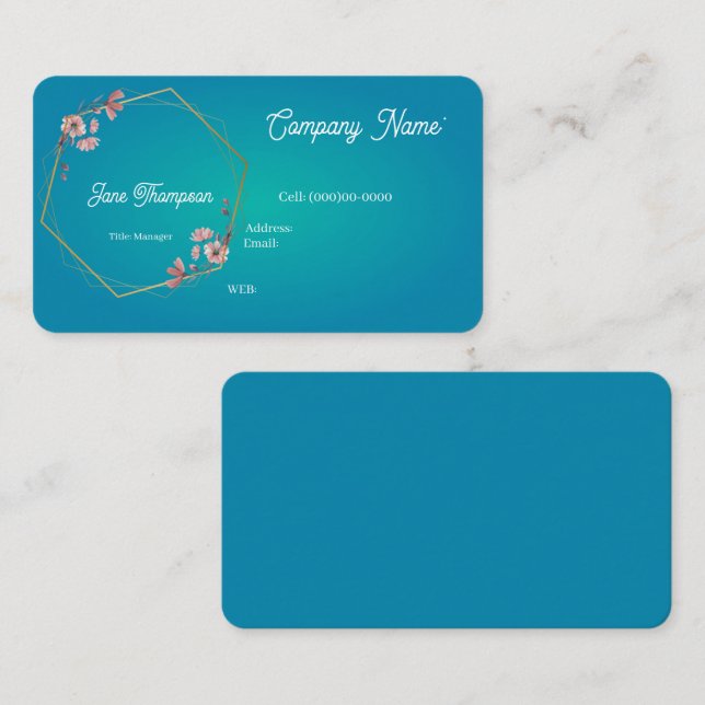 BASISVORLAGSKARTE VISITENKARTE (Vorne/Hinten)