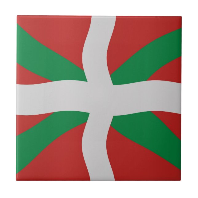 Baskenflagge Fliese (Vorderseite)