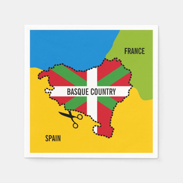 Baskenflagge Ikurriña, Unabhängigkeit des Baskenla Serviette (Vorderseite)