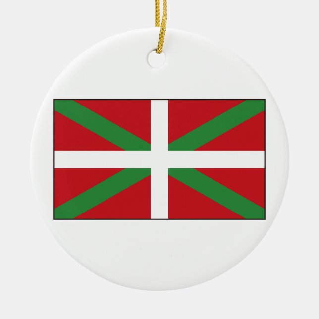Baskenflagge Spanien Keramik Ornament (Vorne)