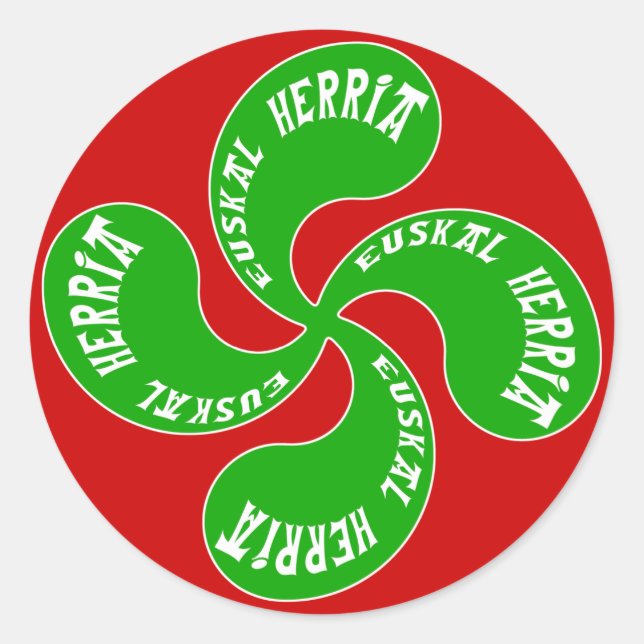 Baskenkreuz Runder Aufkleber (Vorderseite)