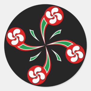 Baskenkreuz Runder Aufkleber