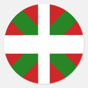 Baskenland Hochwertige Flagge Runder Aufkleber