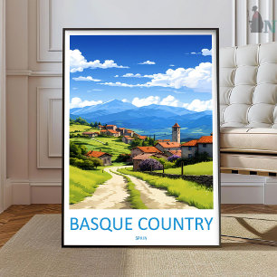 Baskenland Reise Druck Wandkunst Baskenland Poster