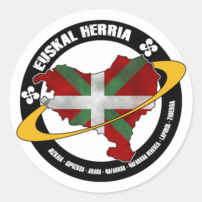 Baskenland-Sticker Runder Aufkleber (Vorderseite)