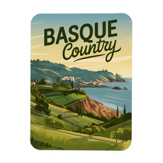 Baskenland Vintag Magnet (Vertikal)