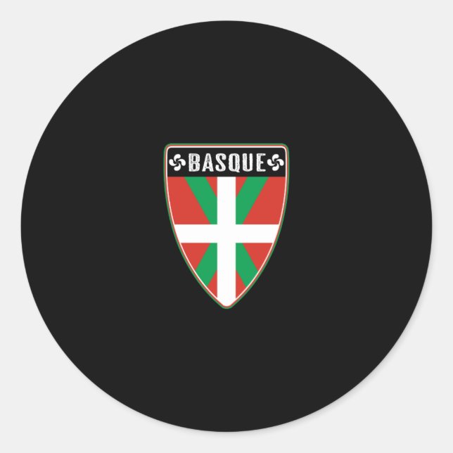Baskenlandschild Runder Aufkleber (Vorderseite)