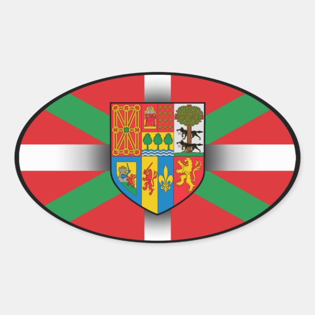 Baskensticker Ovaler Aufkleber (Vorderseite)