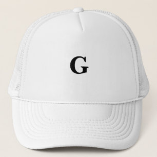 Baskerville-Schrift Monogramm G Benutzerdefinierte Truckerkappe