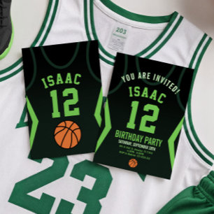 Basket-ball 12 Anniversaire Invitation