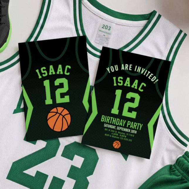 Basket-ball 12 Anniversaire Invitation (Créateur téléchargé)