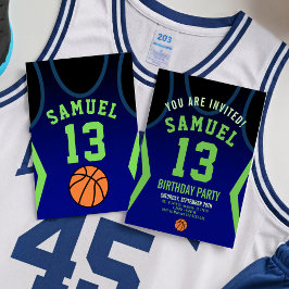 Basket-ball 13 Anniversaire Invitation