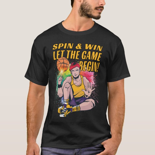 Basket Ball Anime Men Black T-Shirt (Vorderseite)
