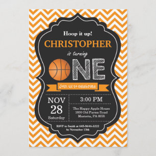Basket-ball Anniversaire Invitation 1er Anniversai