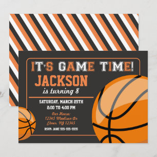 Basket-ball Birthday Invitation Chalkboard