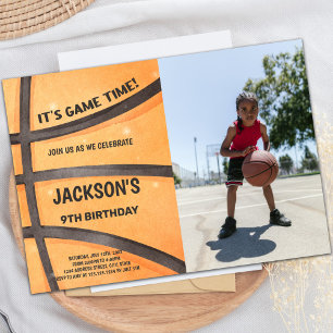 Basket-ball complet Invitations d'anniversaire ave