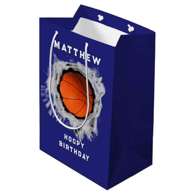Basket-ball créatif Anniversaire Moyen Cadeau Sac (Dos Angle)