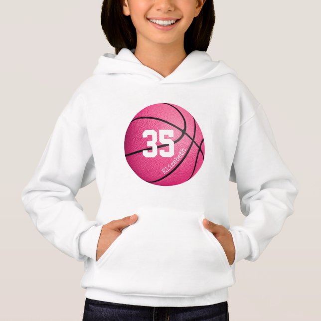 basket-ball des filles roses personnalisé (Devant)