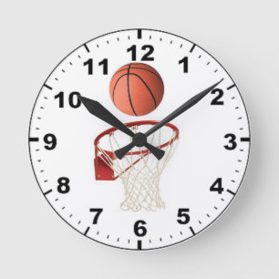 "Basket ball" design wall clocks Runde Wanduhr