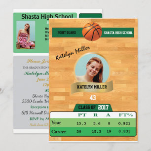 Basket-ball - Invitations de fin d'année - vert