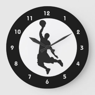 Basket-ball Jump Design Horloge murale