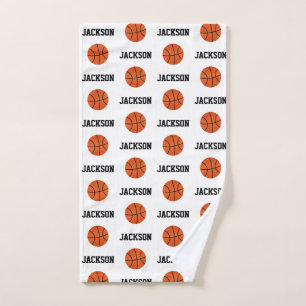 Basket-ball Nom Motif Enfants Blanc