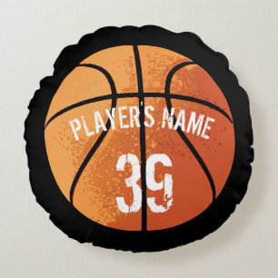 Basket-ball (personnalisable) Coussin rond