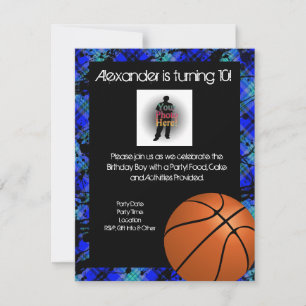 Basket-ball personnalisé Invitation de la fête du 