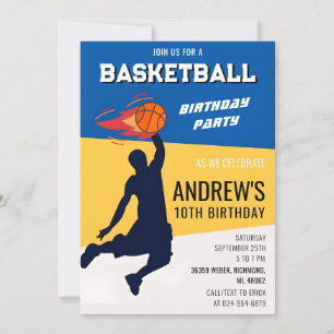 Basket-ball personnel Anniversaire Invitation