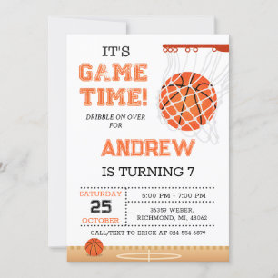 Basket-ball personnel Anniversaire Invitation