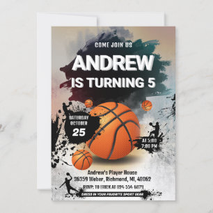 Basket-ball personnel Invitation anniversaire Spor