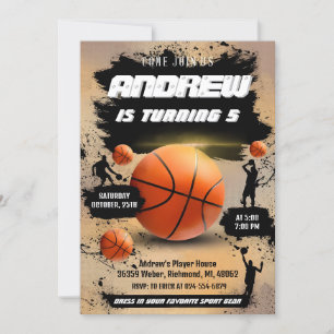 Basket-ball personnel Invitation anniversaire Spor