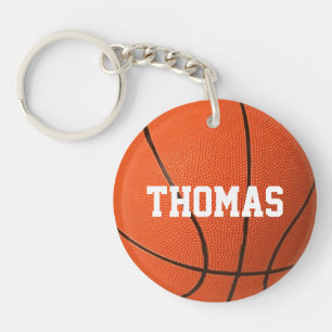 Basket-ball réaliste cool avec monogramme de nom