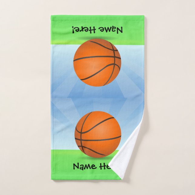 Basket-ball sportif pour enfants personnalisés Jou (Serviette à main)