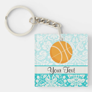 Basket-ball turquoise de sabot de damassé