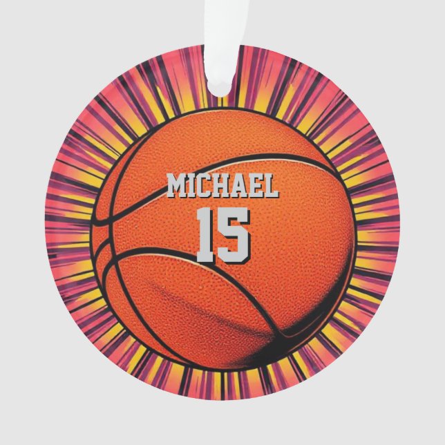 Basket-ball Votre nom Pop Art (devant)