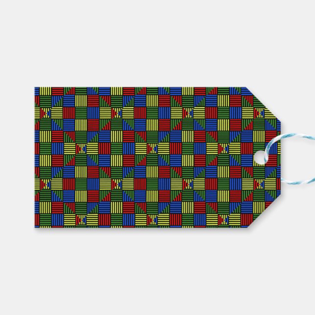 Basket Weave Geschenkanhänger (Vorderseite (Horizontal))